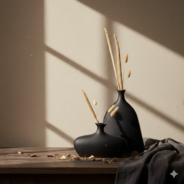 Auro Vase Set-Classic black vase set that adds timeless elegance and versatility to any décor.