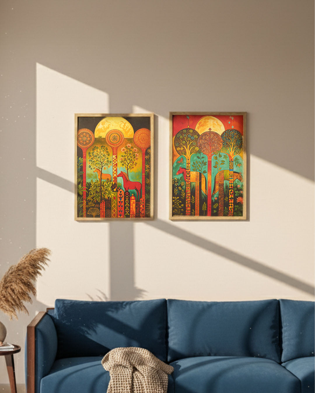 Duo of Heritage – Vibrant Horse Canvas Set