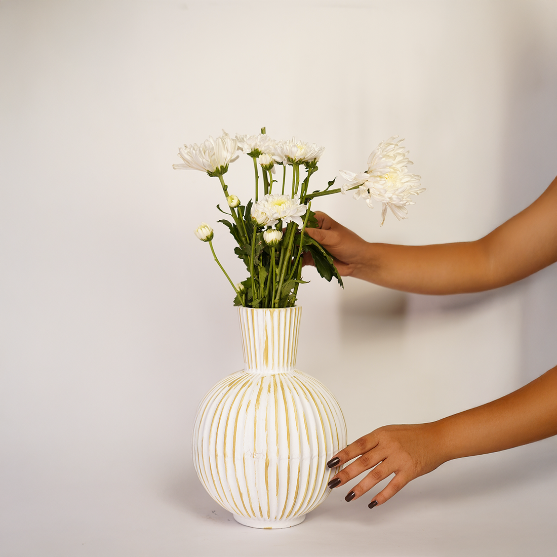 Muse - Luxury white ceramic vase crafted for a modern, sophisticated home décor statement.