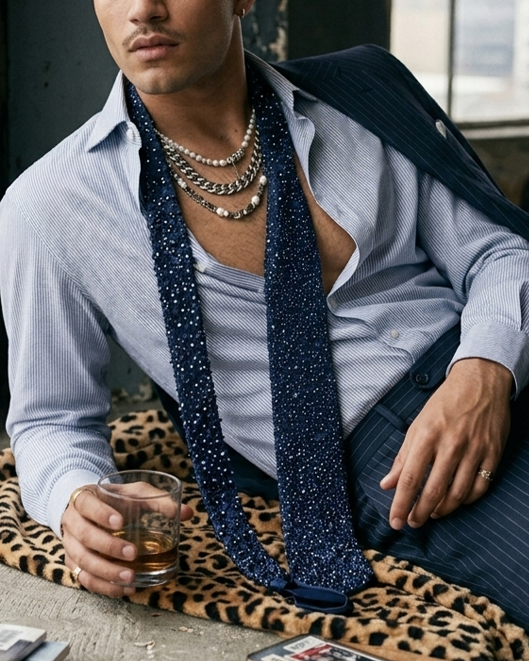 Midnight Heir -Embroidered Luxury Tie