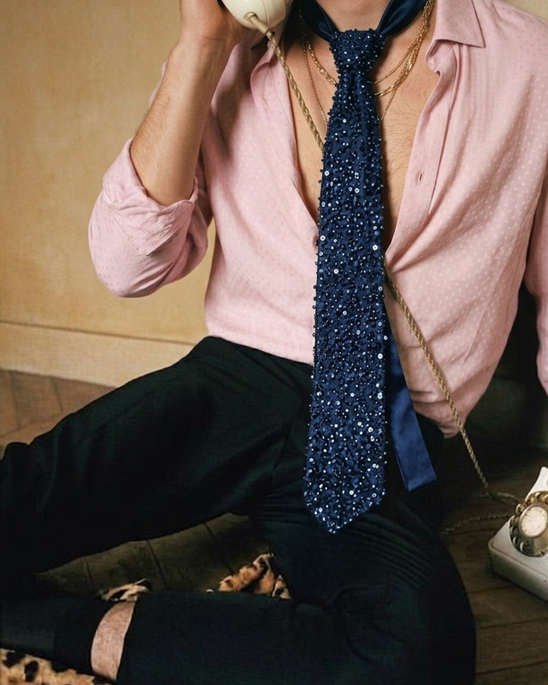 Midnight Heir -Embroidered Luxury Tie