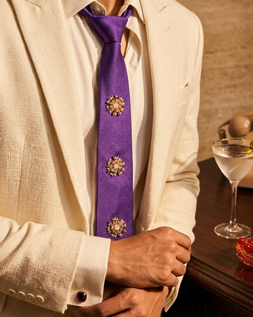 Eclipse d’Or — Rich Embroidered Evening Tie.