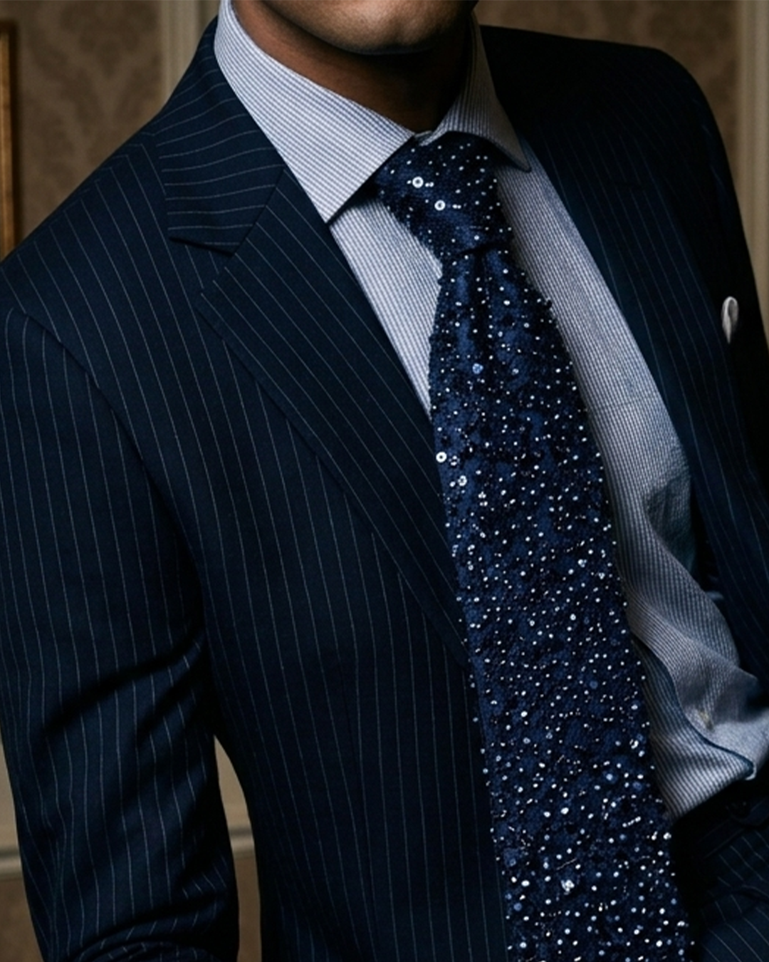 Midnight Heir -Embroidered Luxury Tie